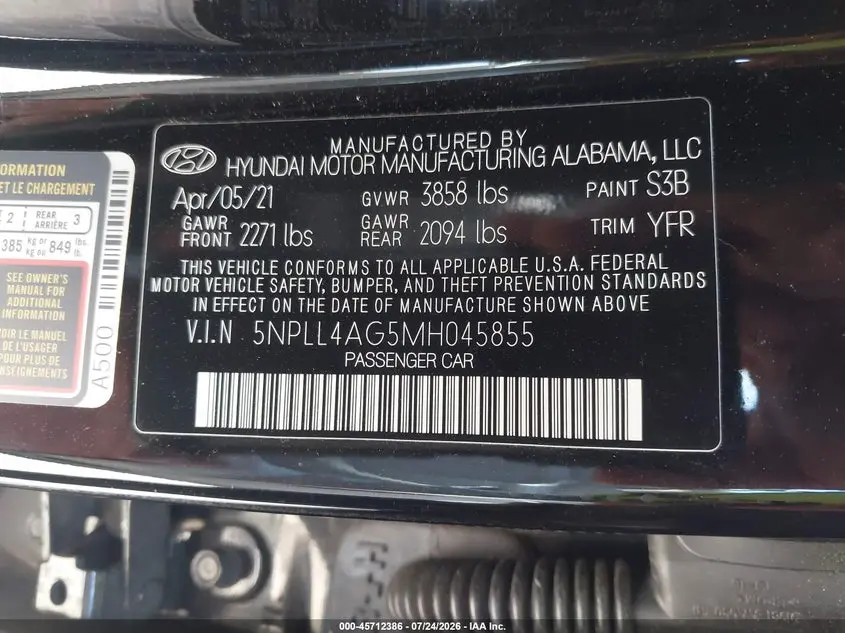 2021 HYUNDAI ELANTRA SE