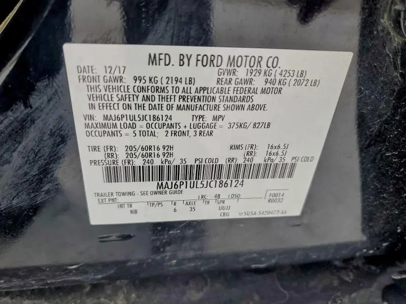 2018 FORD ECOSPORT SE  