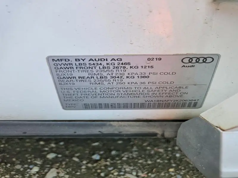 2019 AUDI Q5 PREMIUM PLUS  