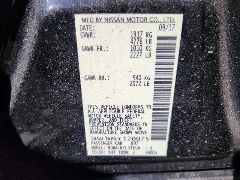2018 NISSAN ALTIMA 2.5 SR  