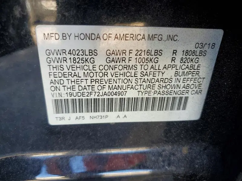 2018 ACURA ILX PREMIUM  