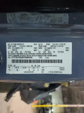 2023 FORD F150 SUPERCREW  