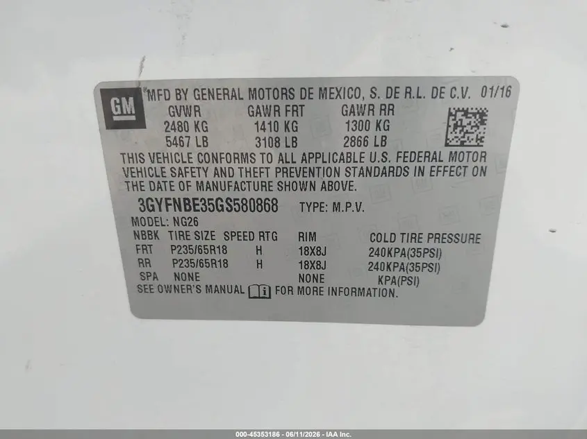 2016 CADILLAC SRX LUXURY COLLECTION