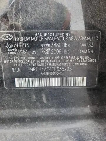 2015 HYUNDAI ELANTRA SE  