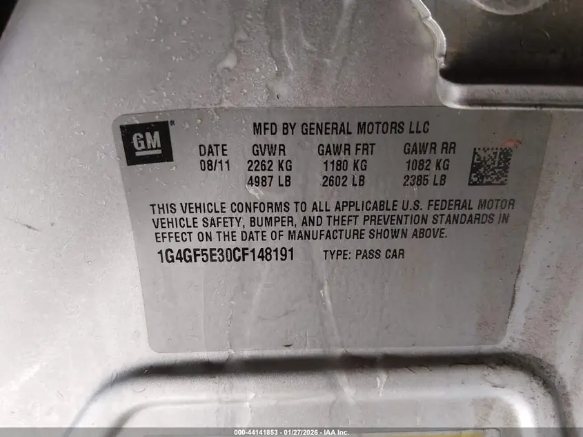 2012 BUICK LACROSSE PREMIUM 2 GROUP