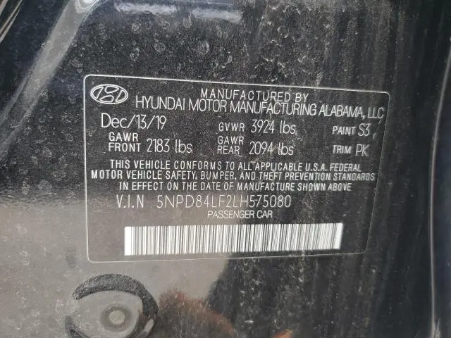 2020 HYUNDAI ELANTRA SEL  