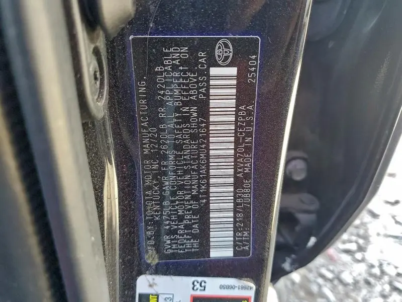 2021 TOYOTA CAMRY XSE  