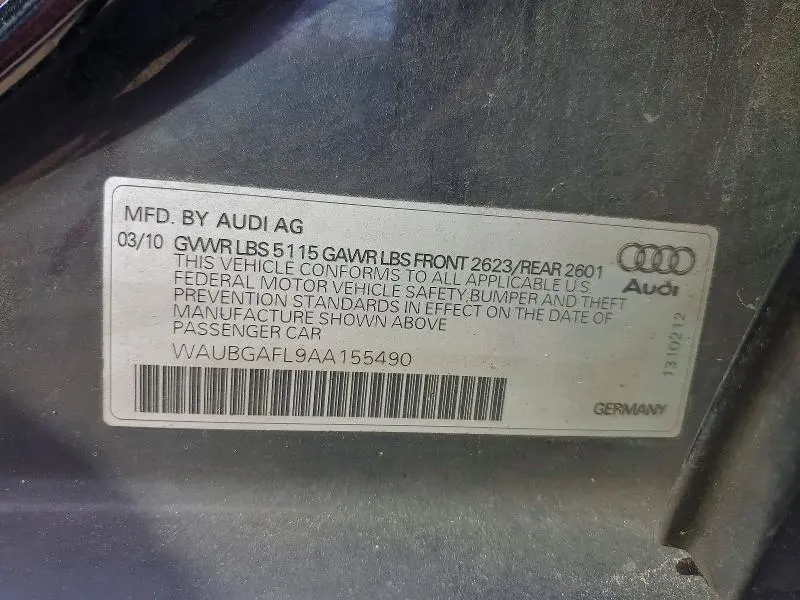 2010 AUDI S4 PREMIUM PLUS  