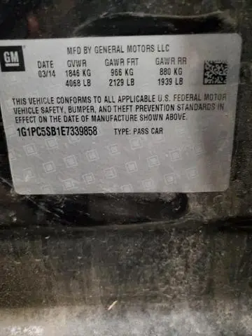 2014 CHEVROLET CRUZE LT  