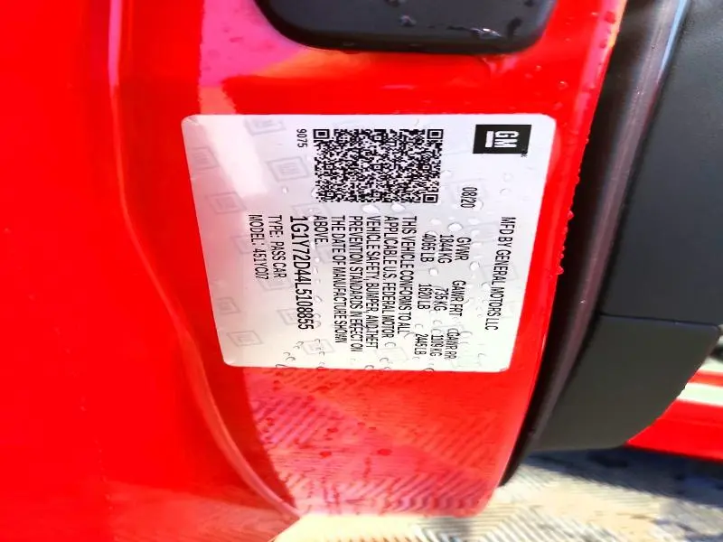2020 CHEVROLET CORVETTE STINGRAY 2LT  