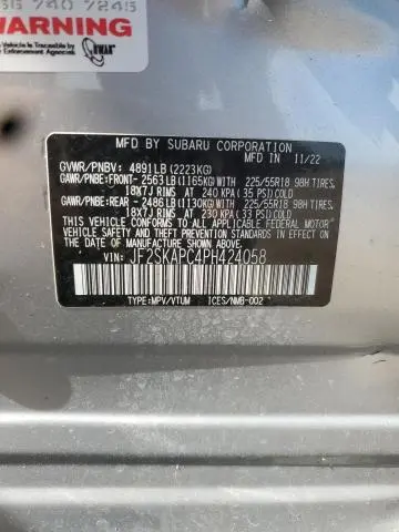 2023 SUBARU FORESTER LIMITED  