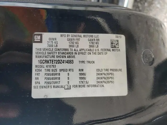 2013 CHEVROLET SILVERADO K1500 LTZ  