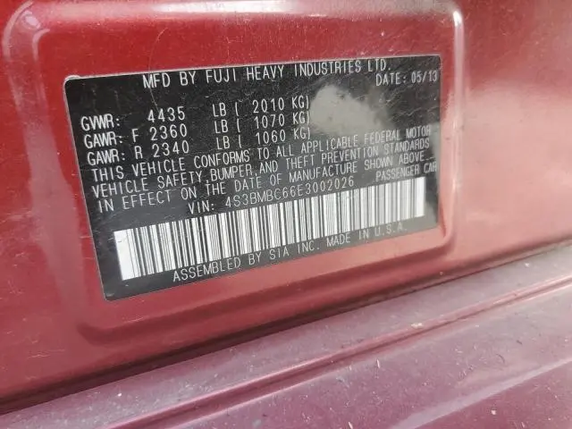 2014 SUBARU LEGACY 2.5I PREMIUM  