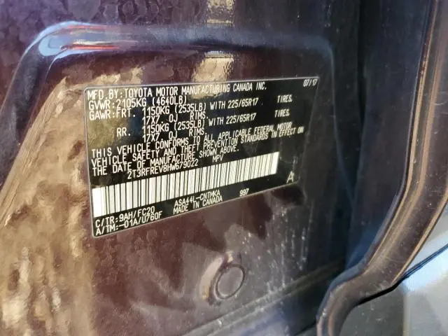 2017 TOYOTA RAV4 XLE  