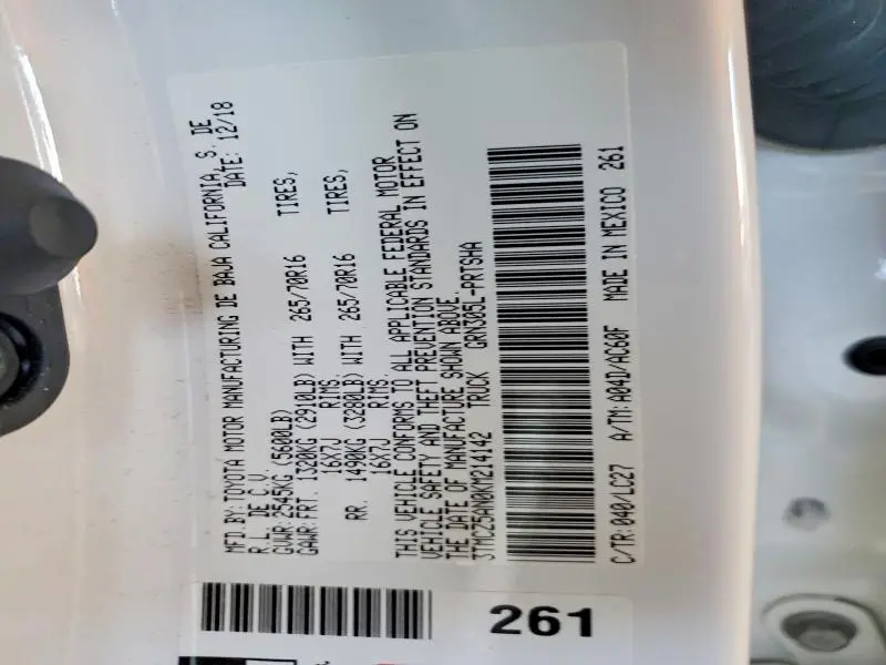 2019 TOYOTA TACOMA TRD OFF-ROAD  