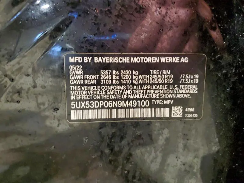 2022 BMW X3 XDRIVE30I  