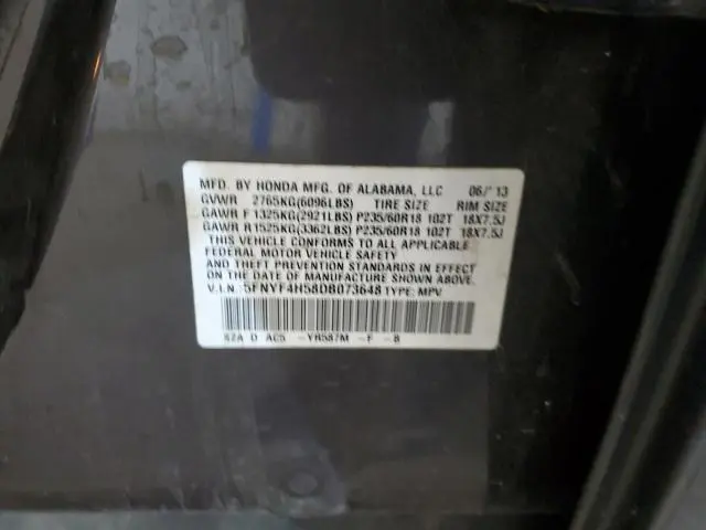 2013 HONDA PILOT EXL