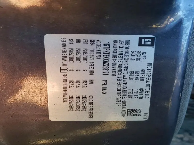 2010 GMC SIERRA K1500  