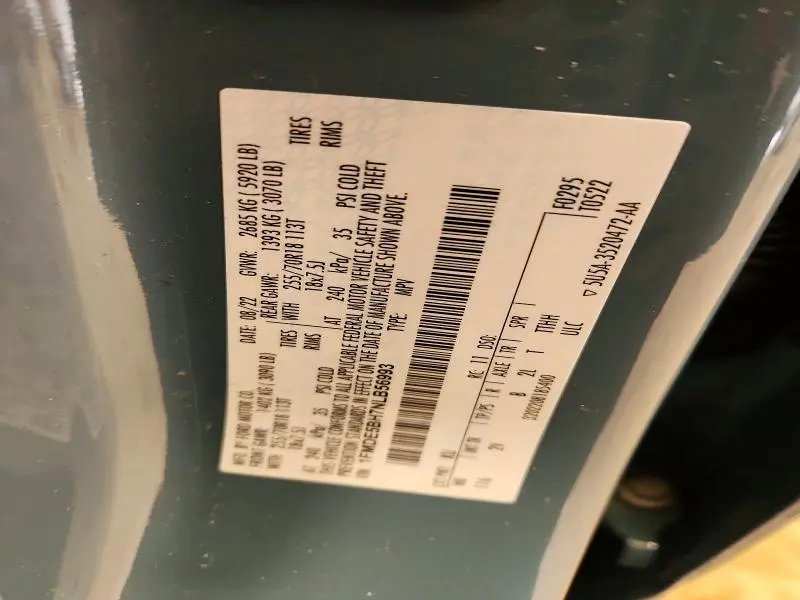 2022 FORD BRONCO BASE  