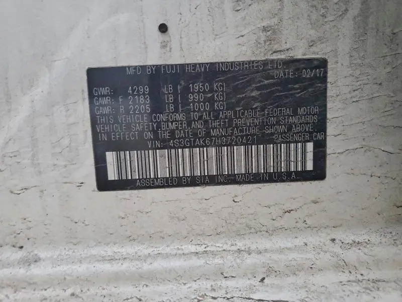 2017 SUBARU IMPREZA SPORT  