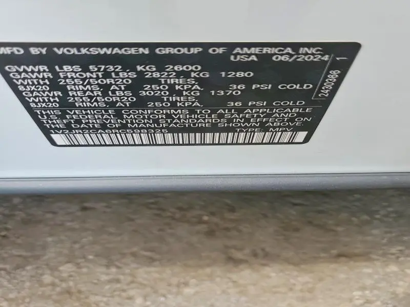 2024 VOLKSWAGEN ATLAS SE  