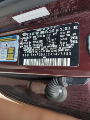2018 KIA SORENTO LX  