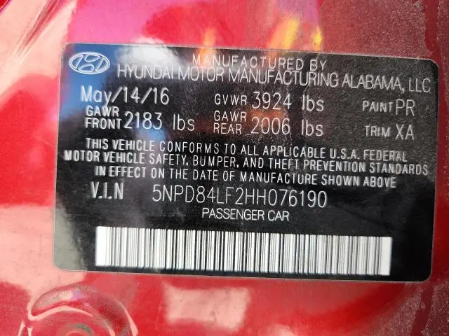 2017 HYUNDAI ELANTRA SE  