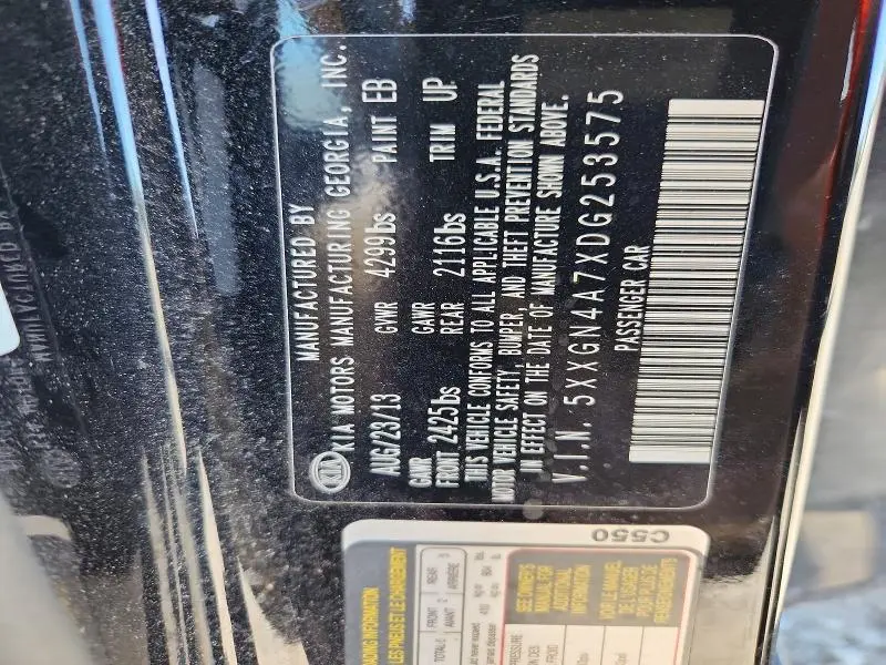 2013 KIA OPTIMA EX  