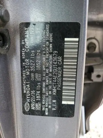 2016 HYUNDAI ACCENT SE  