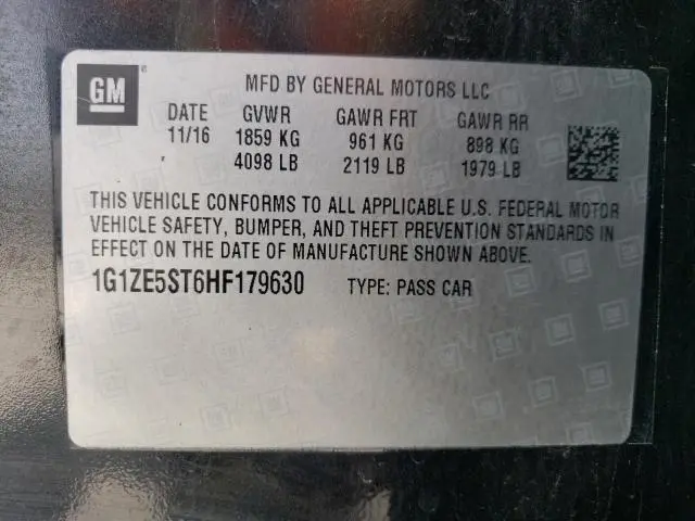 2017 CHEVROLET MALIBU LT  