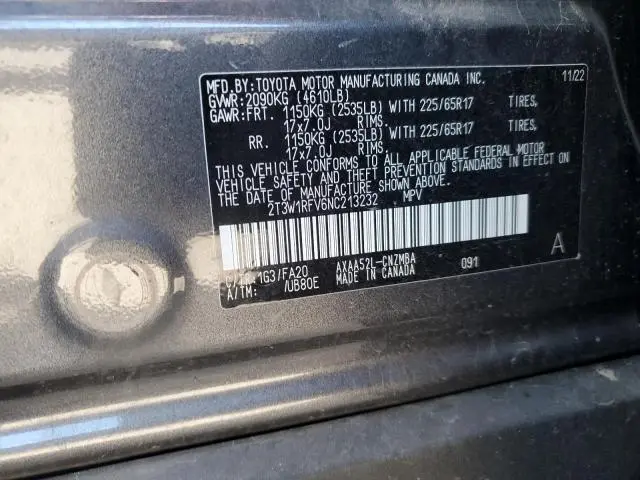 2022 TOYOTA RAV4 XLE  