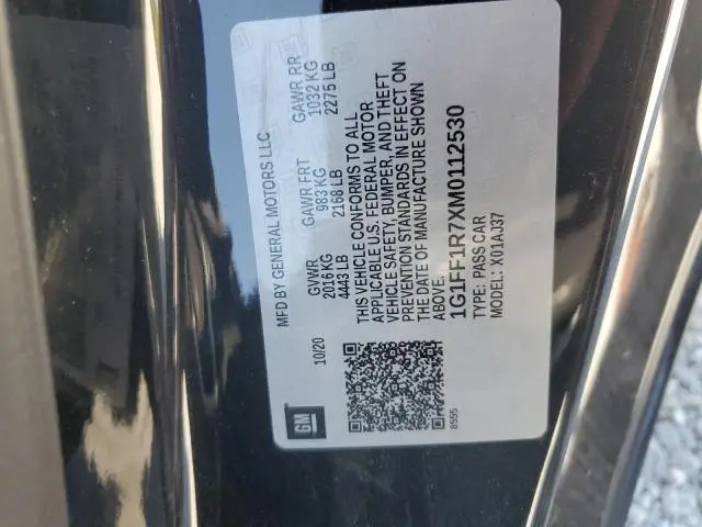 2021 CHEVROLET CAMARO LZ  