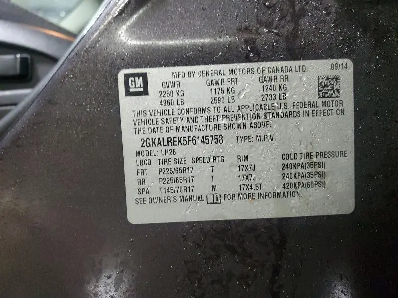 2015 GMC TERRAIN SLE  