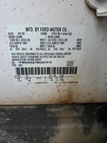 2021 FORD EXPLORER POLICE INTERCEPTOR  