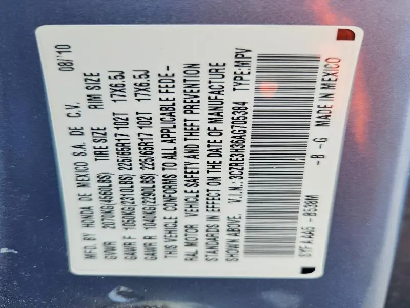 2010 HONDA CR-V LX  
