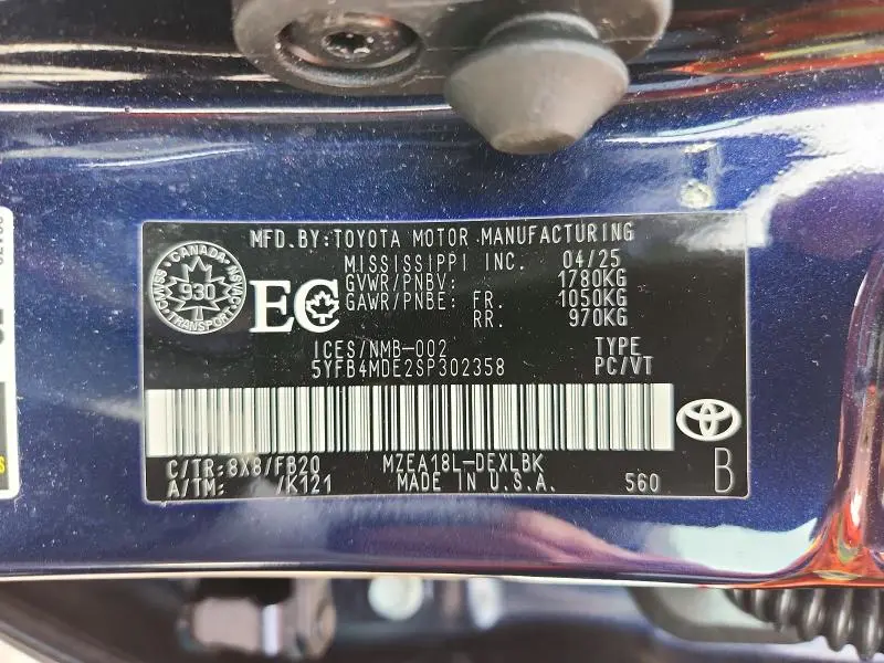 2025 TOYOTA COROLLA LE  