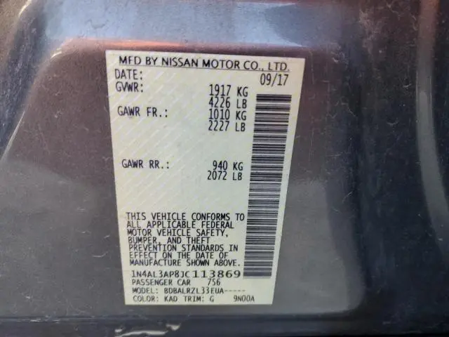 2018 NISSAN ALTIMA 2.5  