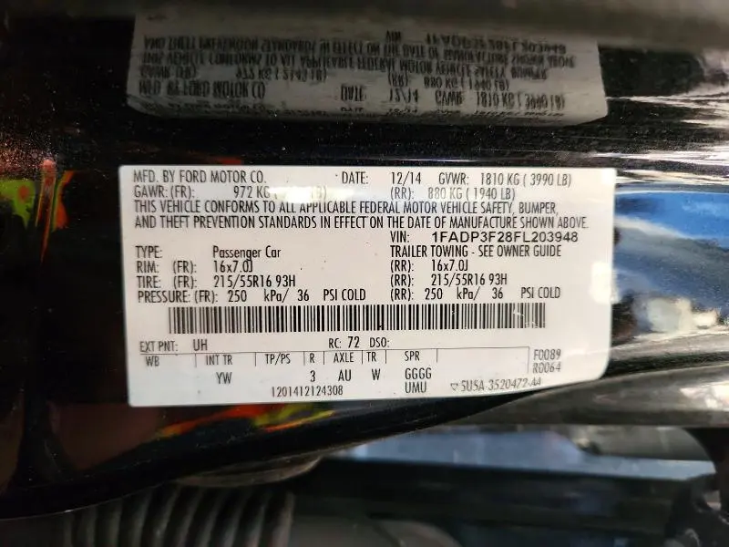 2015 FORD FOCUS SE  