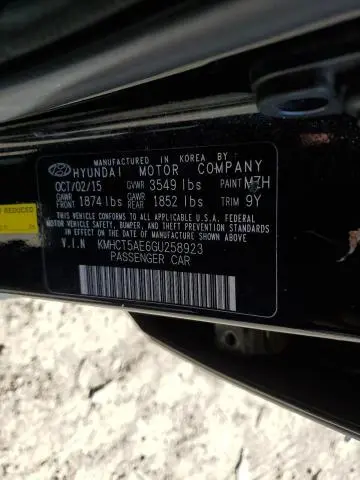2016 HYUNDAI ACCENT SE