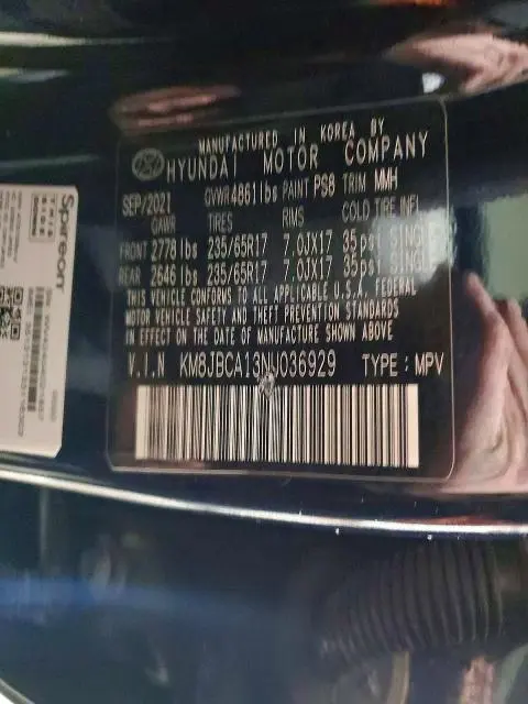 2022 HYUNDAI TUCSON BLUE  