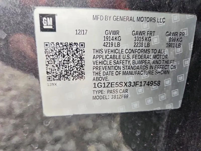 2018 CHEVROLET MALIBU PREMIER  