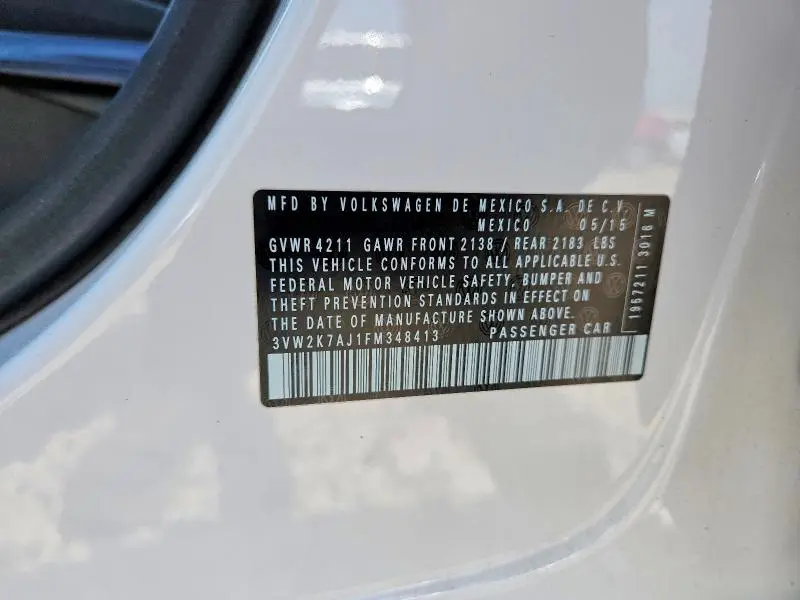 2015 VOLKSWAGEN JETTA BASE  