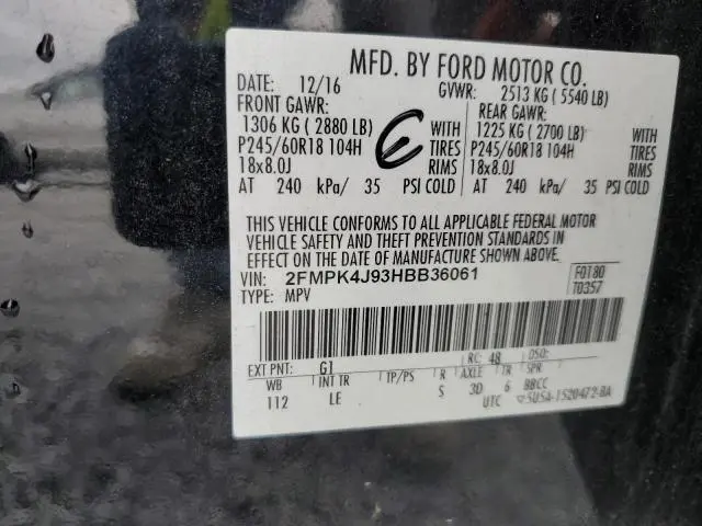 2017 FORD EDGE SEL  