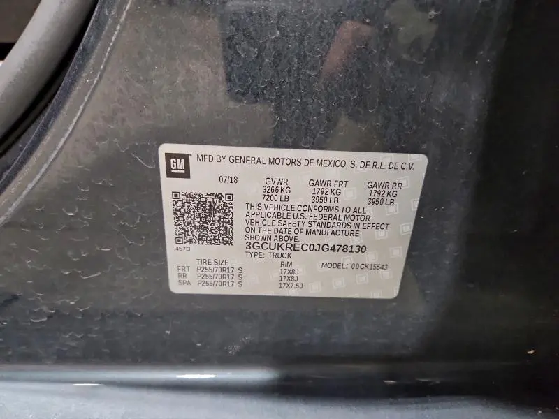 2018 CHEVROLET SILVERADO K1500 LT  