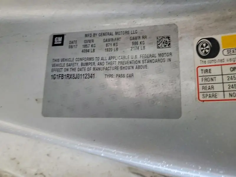 2018 CHEVROLET CAMARO LT  