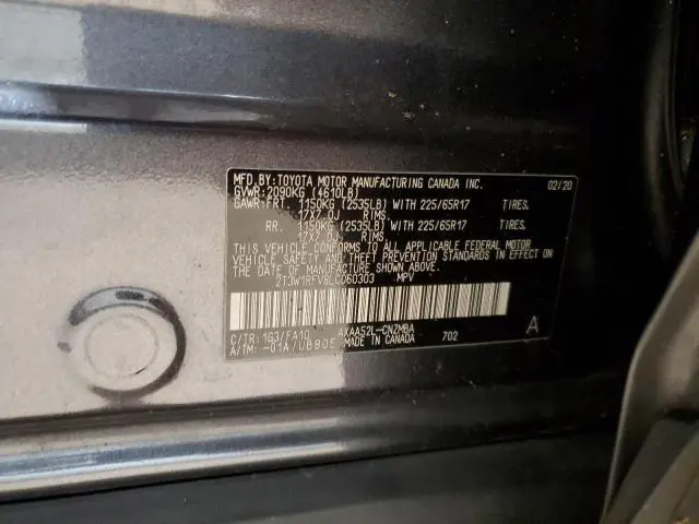 2020 TOYOTA RAV4 XLE  