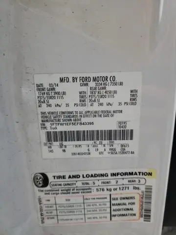 2014 FORD F150 SUPERCREW  