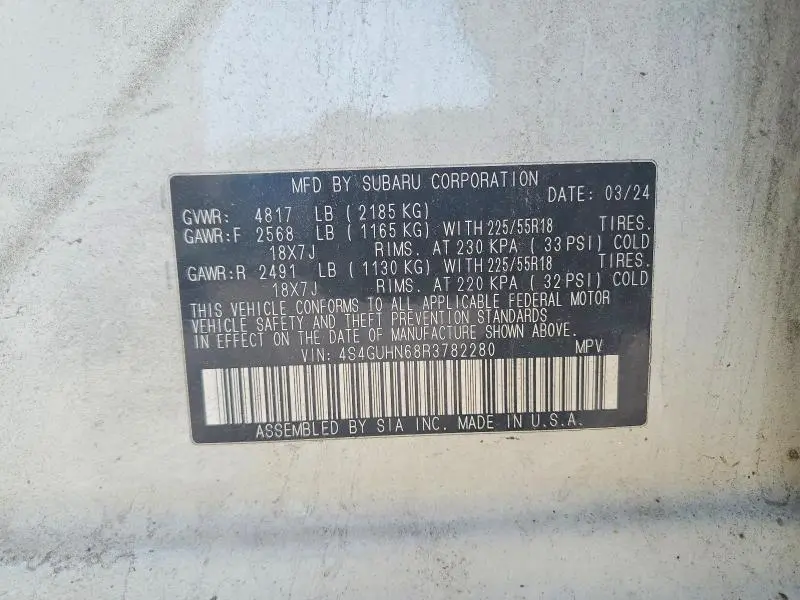 2024 SUBARU CROSSTREK LIMITED  