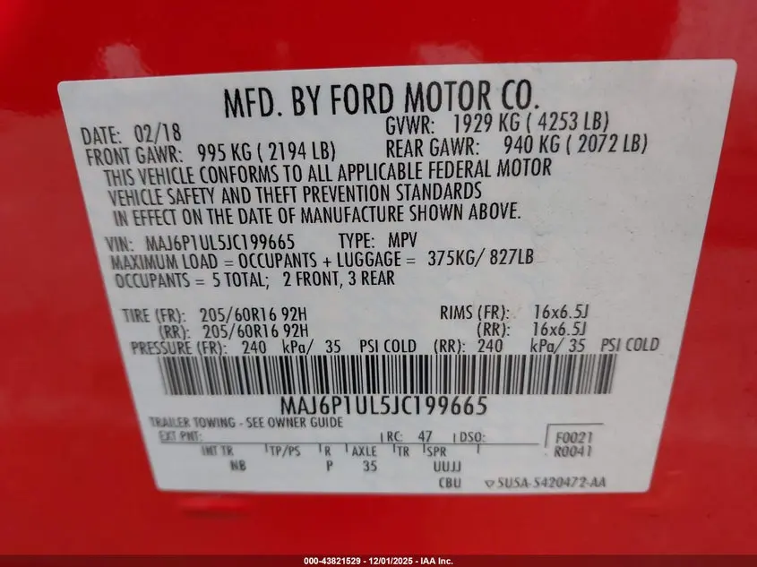 2018 FORD ECOSPORT SE
