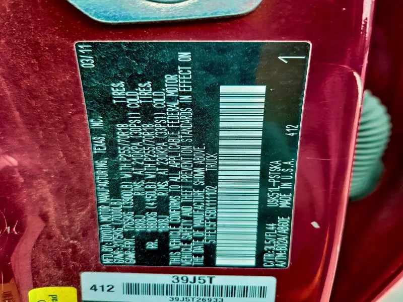 2011 TOYOTA TUNDRA CREWMAX SR5  